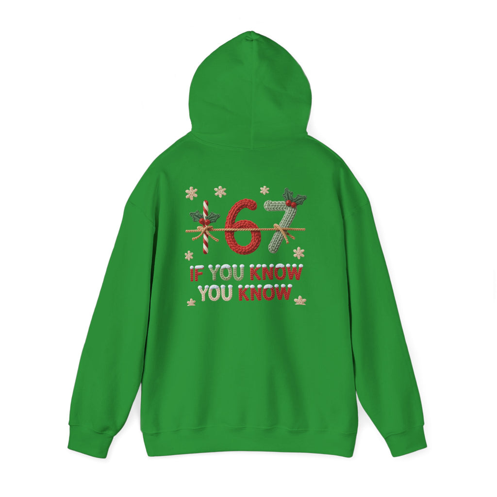 67 Christmas Hoodie | Christmas plaid numbers, holiday sweater design