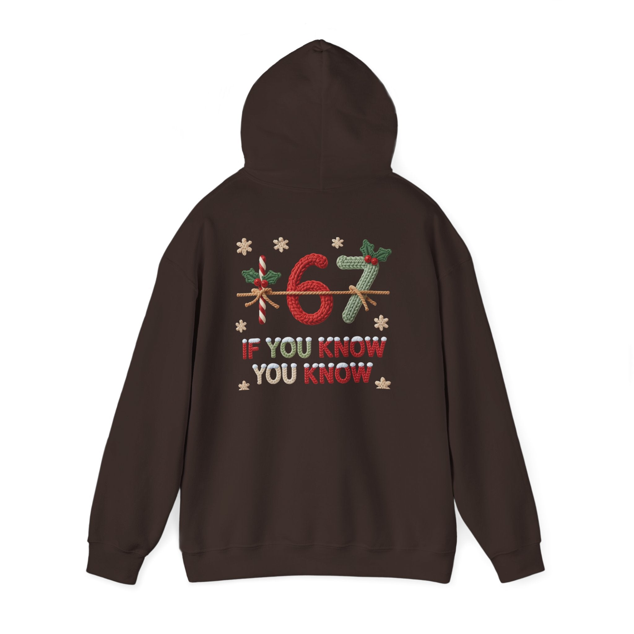 67 Christmas Hoodie | Christmas plaid numbers, holiday sweater design