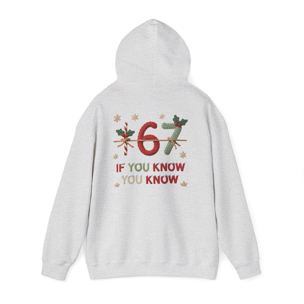 67 Christmas Hoodie | Christmas plaid numbers, holiday sweater design