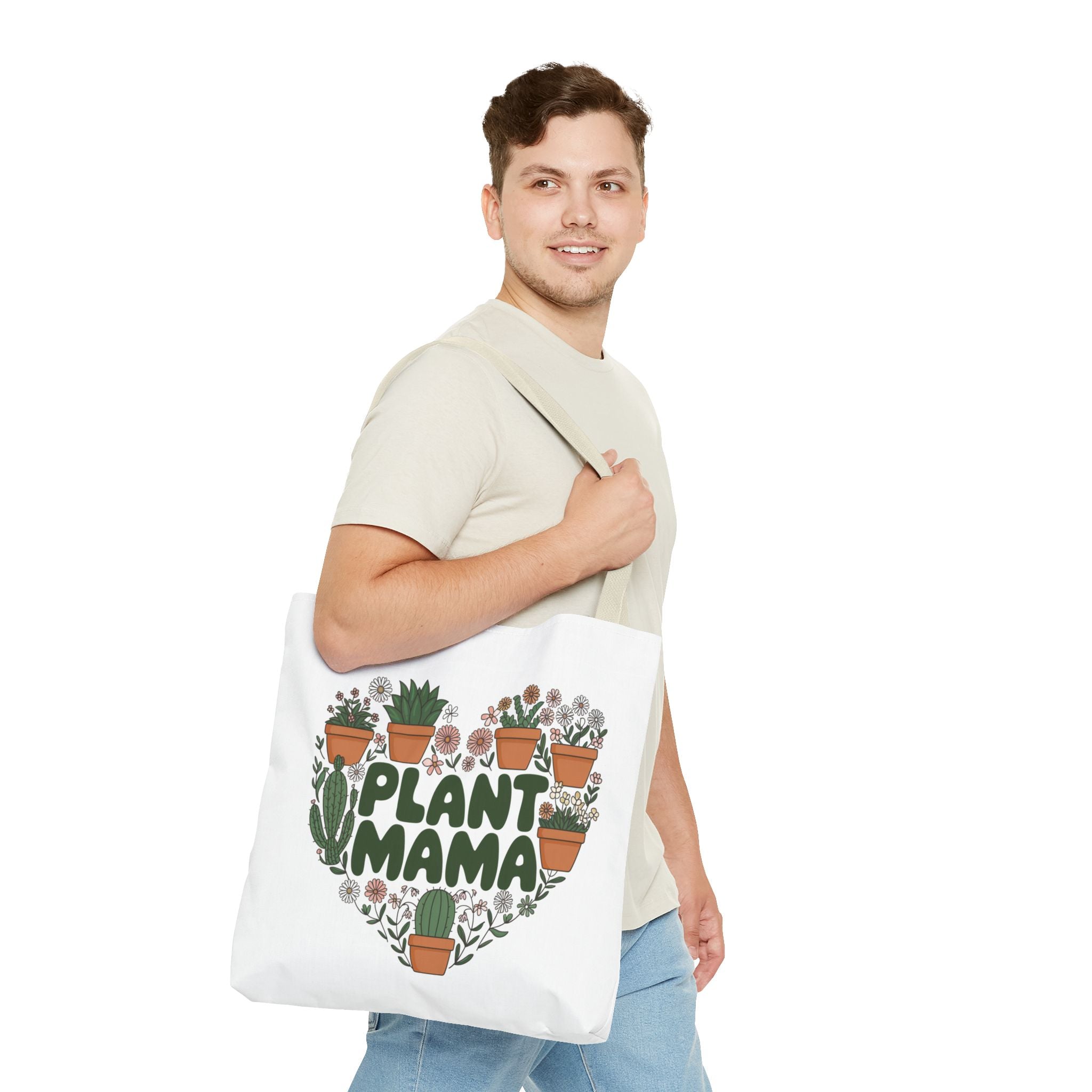 Plant Mama heart of potted succulents Tote Bag | botanical plant lover