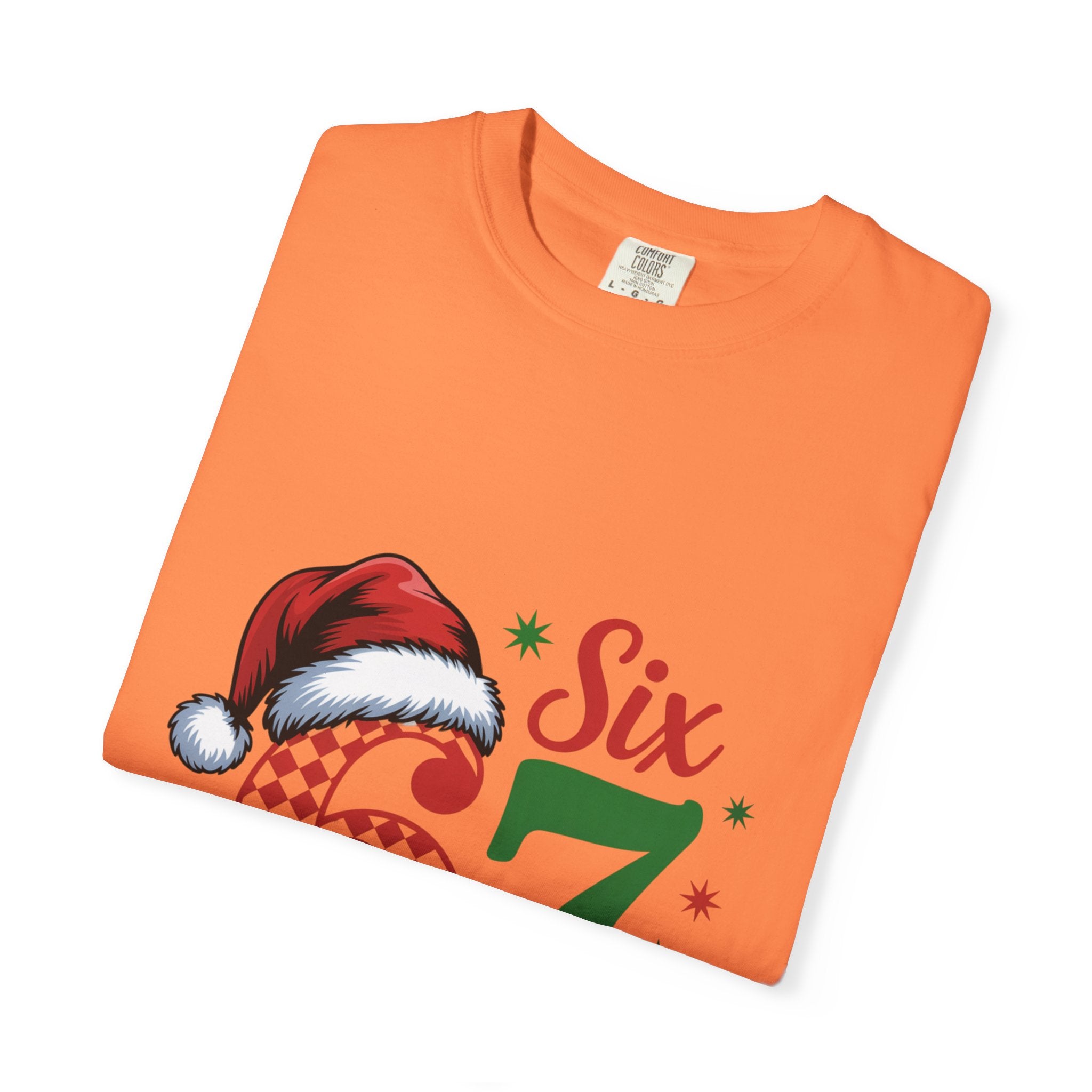 67 Six Seven Christmas T-shirt | Santa Hat Holiday Number Design