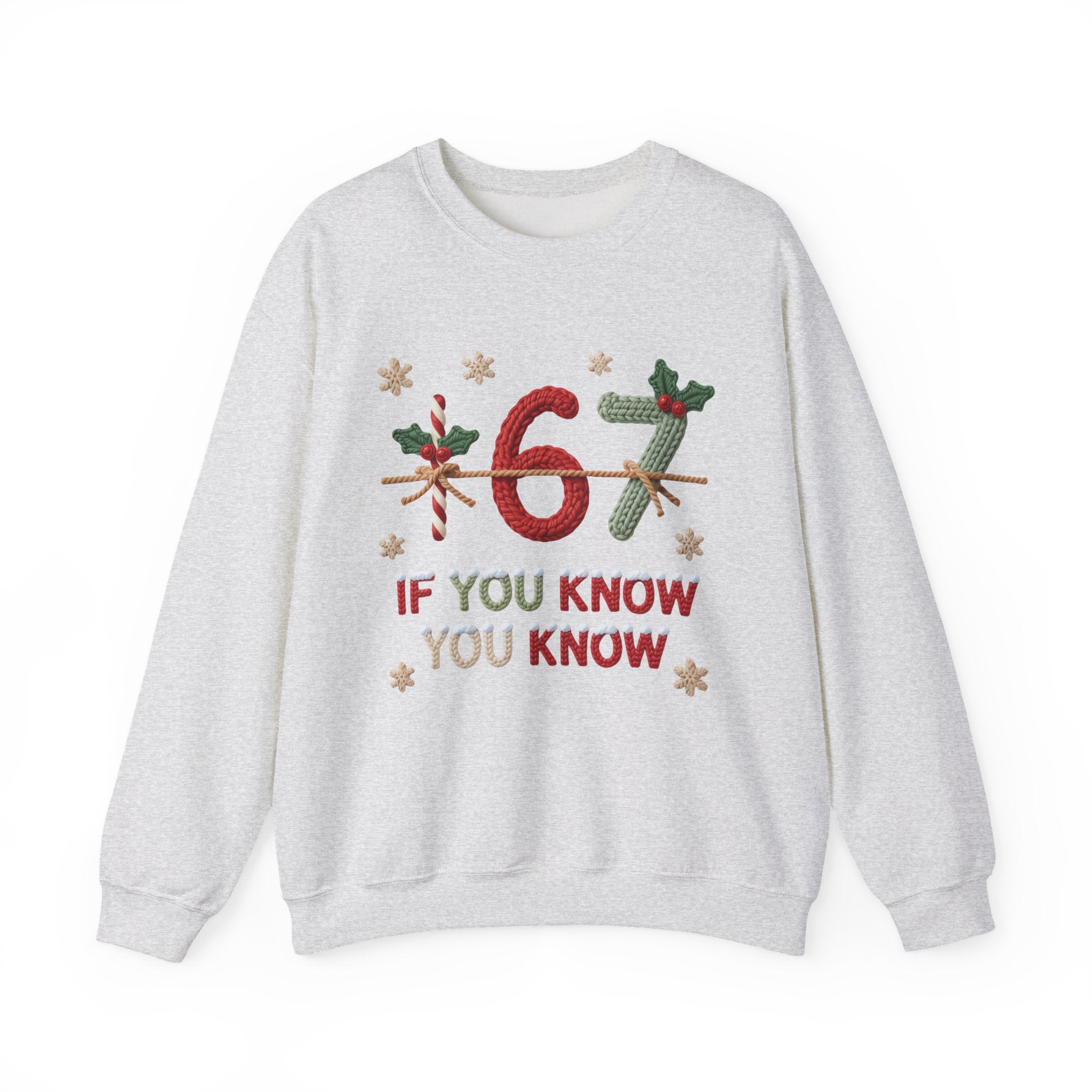 67 Christmas Sweatshirt | Holiday Candy Cane Ornament Design