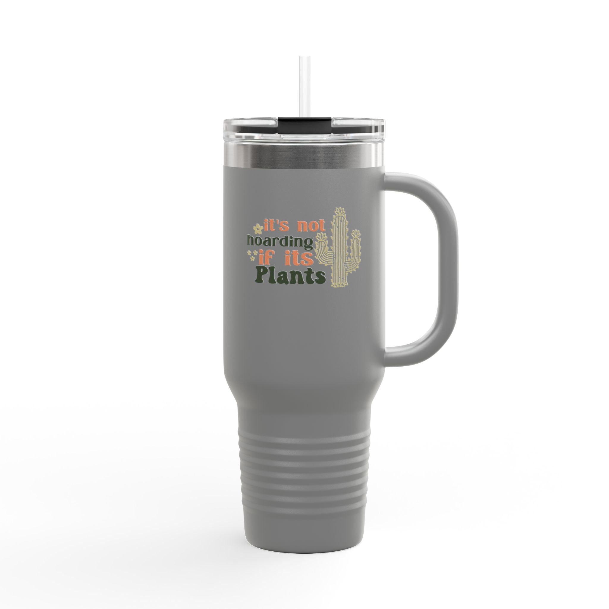 It's Not Hoarding If It's Plants 40oz Travel Mug | Cactus Plant Lover Tumbler