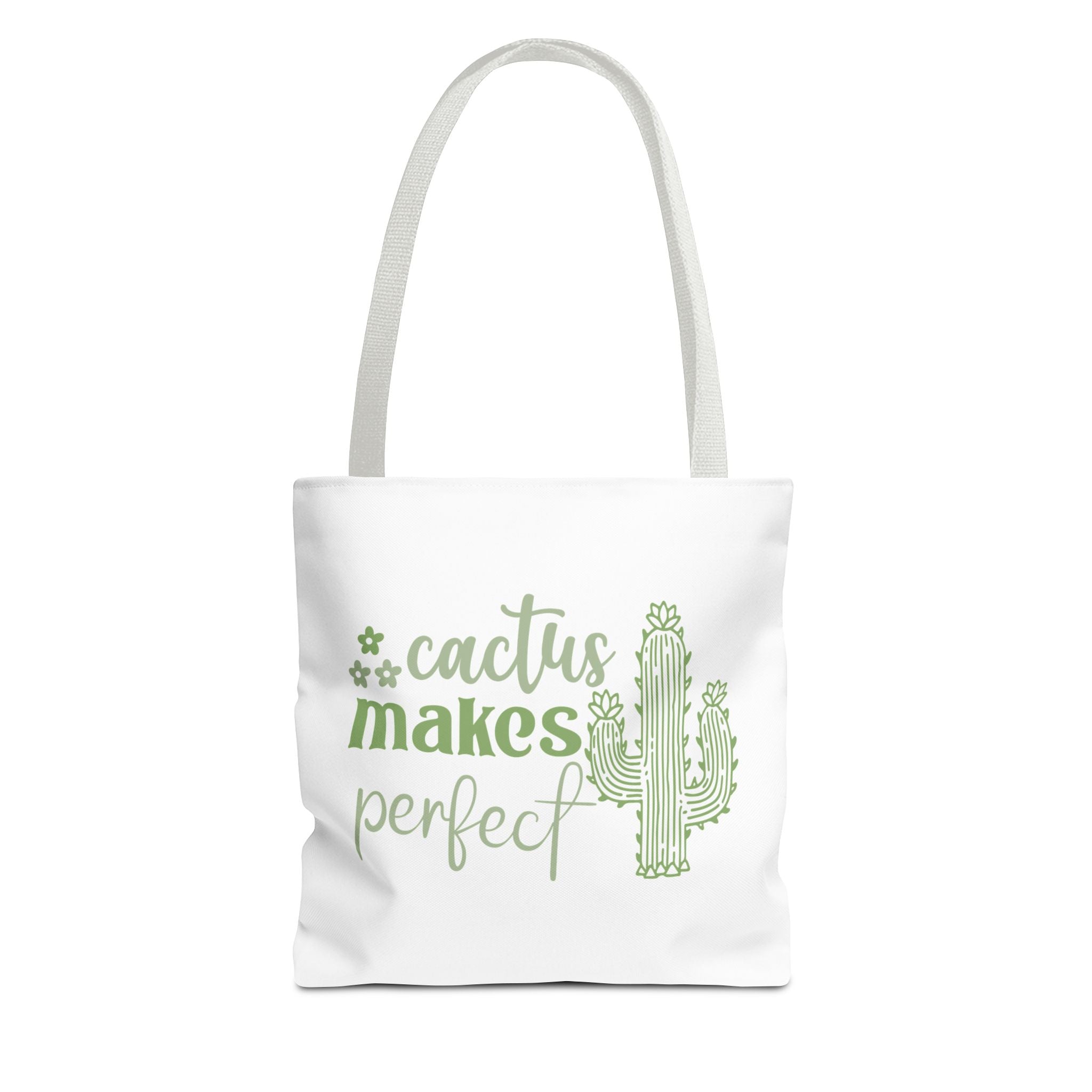 Cactus Makes Perfect Tote Bag | cactus illustration, green script