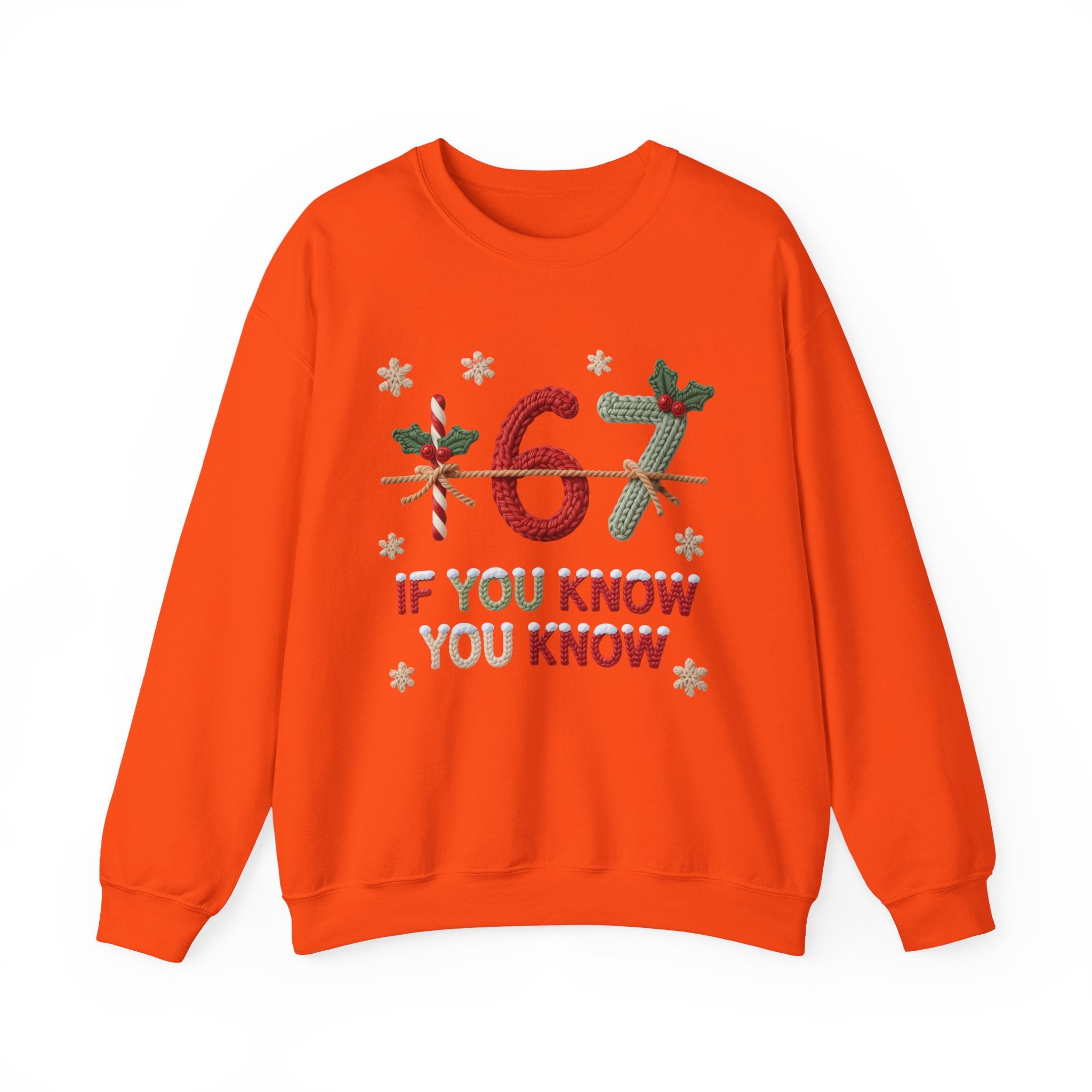 67 Christmas Sweatshirt | Holiday Candy Cane Ornament Design