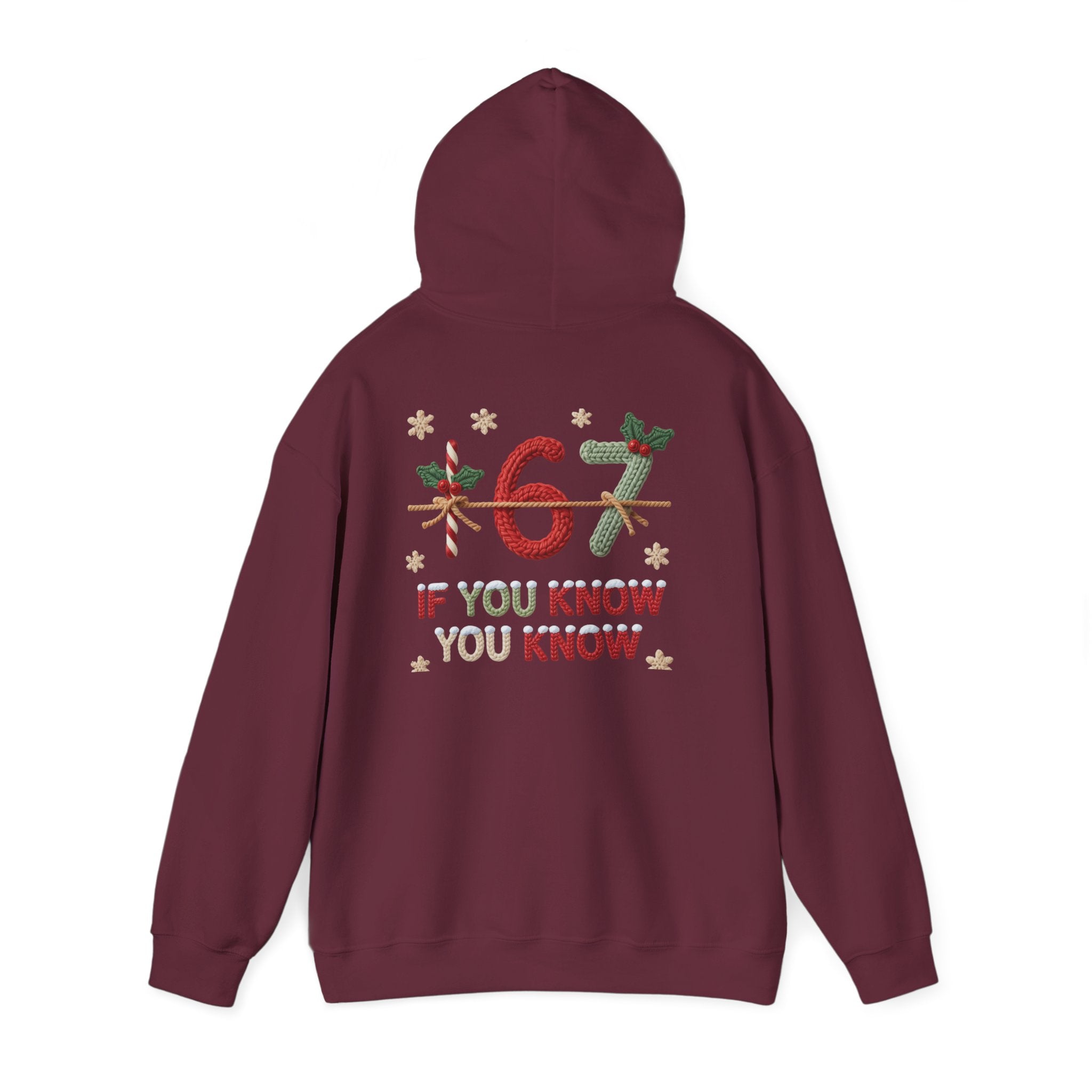 67 Christmas Hoodie | Christmas plaid numbers, holiday sweater design