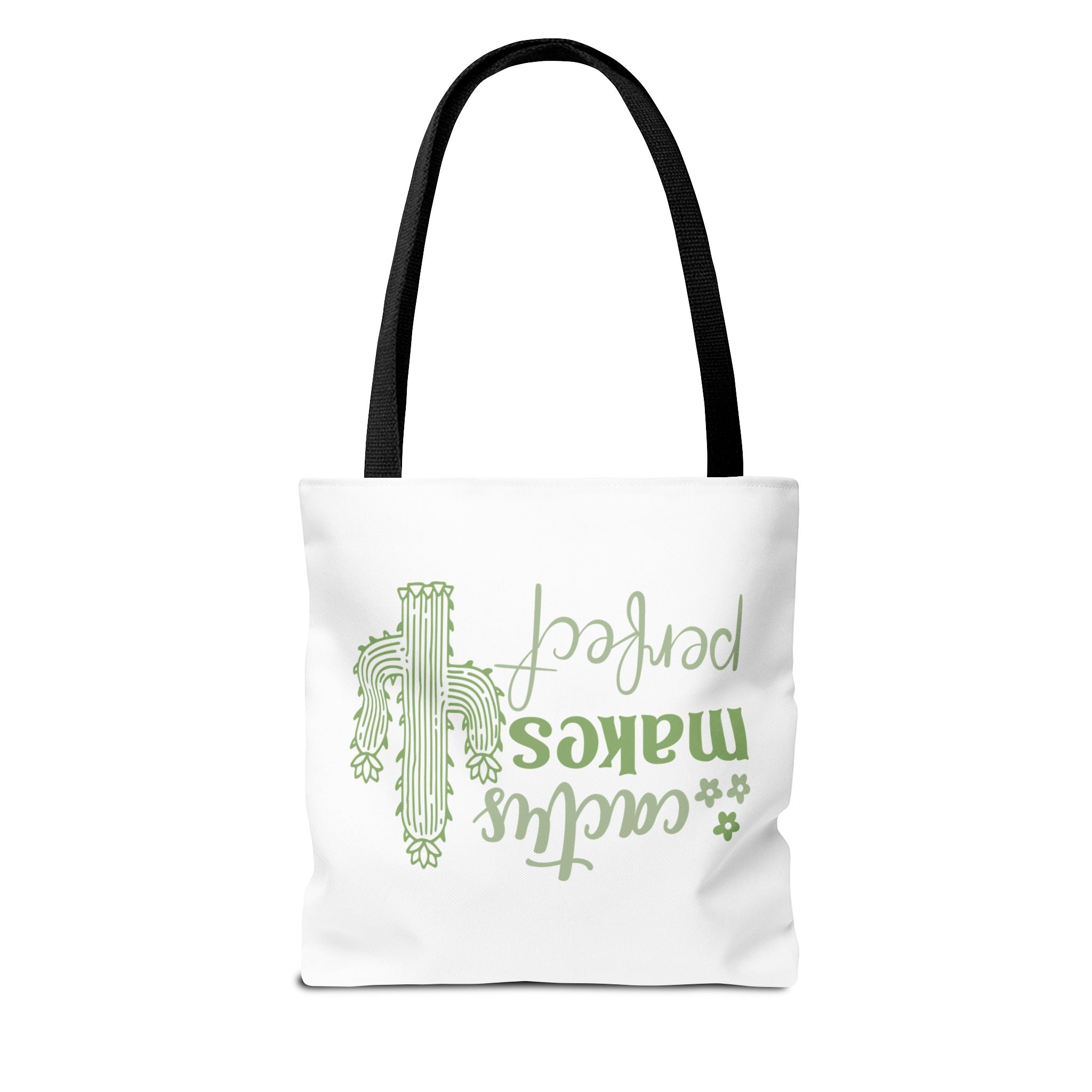 Cactus Makes Perfect Tote Bag | cactus illustration, green script