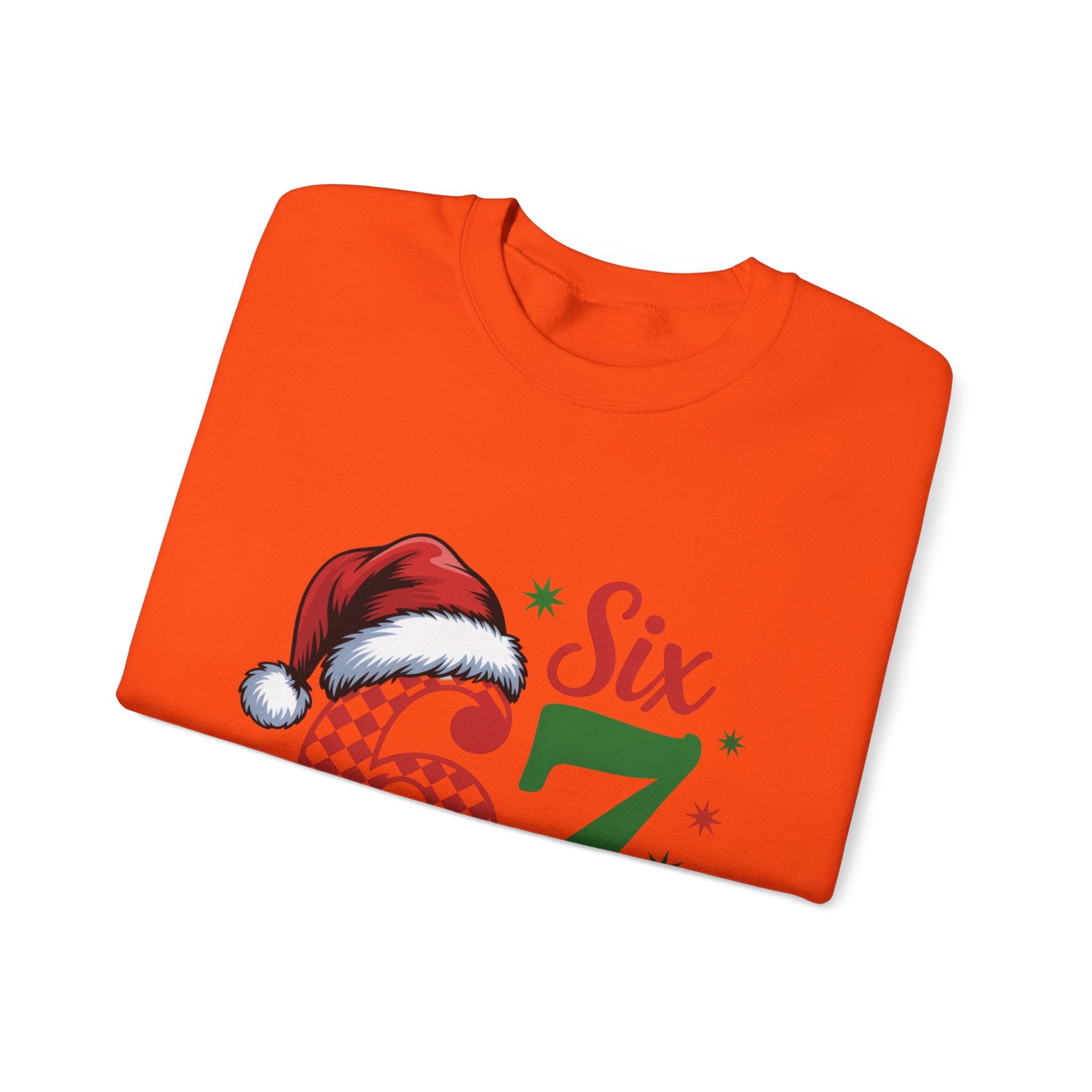 67 Six Seven Christmas number design Sweatshirt | Santa hat holiday sweater style