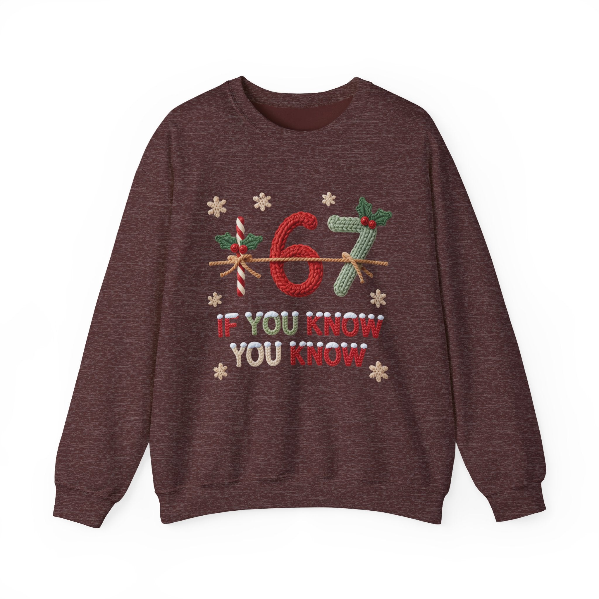 67 Christmas Sweatshirt | Holiday Candy Cane Ornament Design