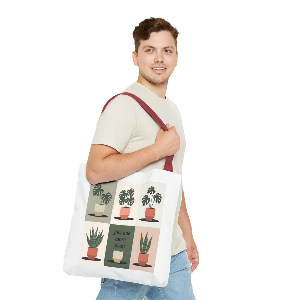 Just One More Plant Tote Bag | Indoor Plant Illustration, Potted Plant Pattern