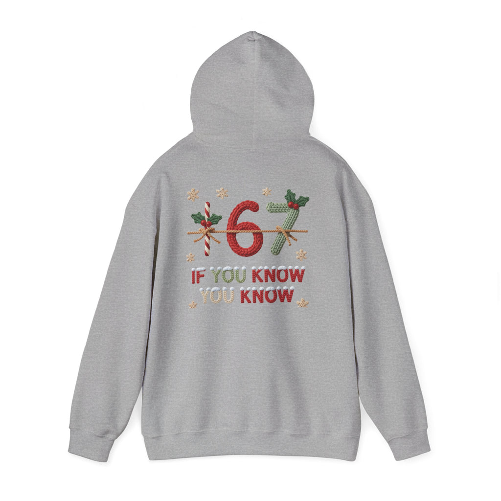 67 Christmas Hoodie | Christmas plaid numbers, holiday sweater design
