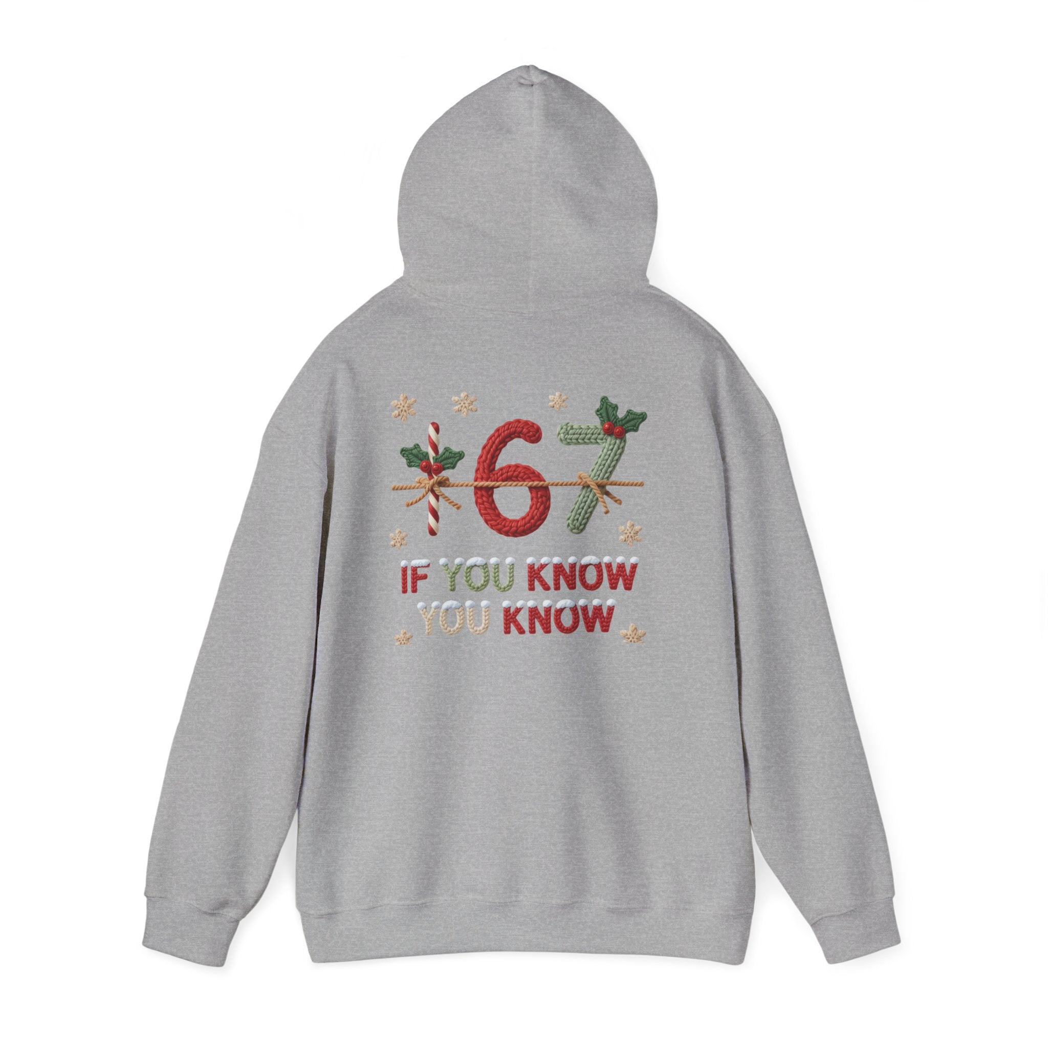 67 Christmas Hoodie | Christmas plaid numbers, holiday sweater design