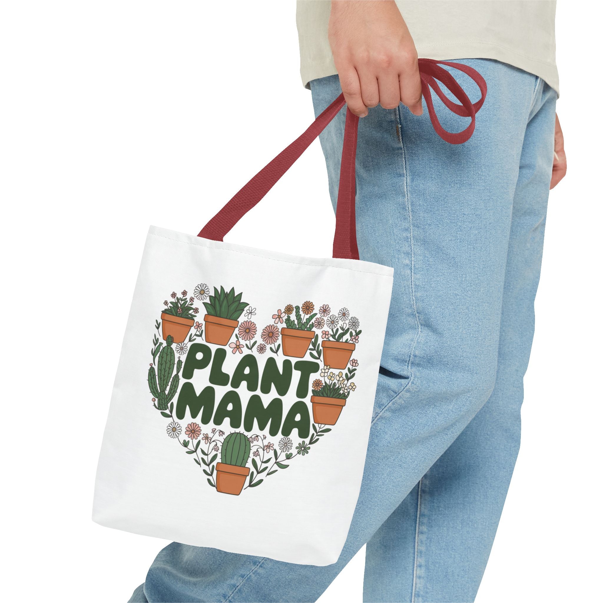 Plant Mama heart of potted succulents Tote Bag | botanical plant lover