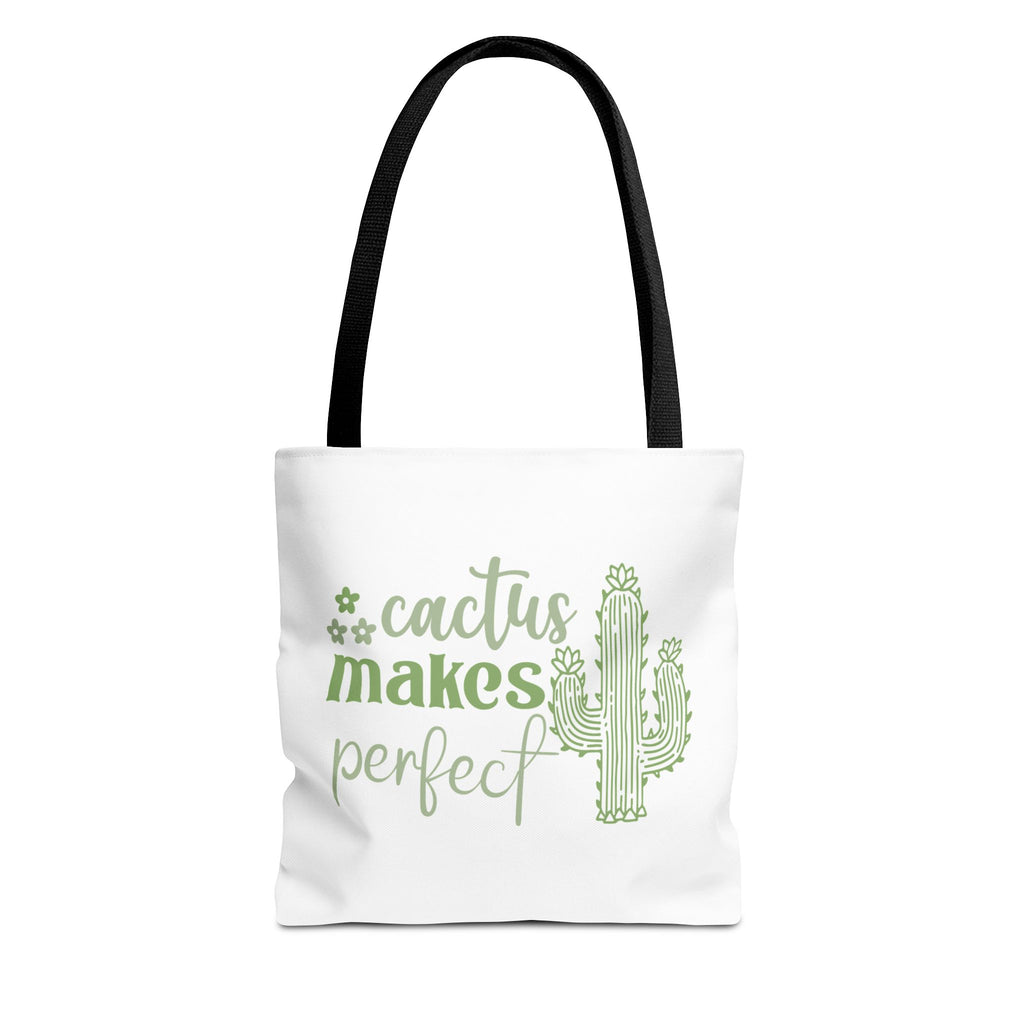 Cactus Makes Perfect Tote Bag | cactus illustration, green script
