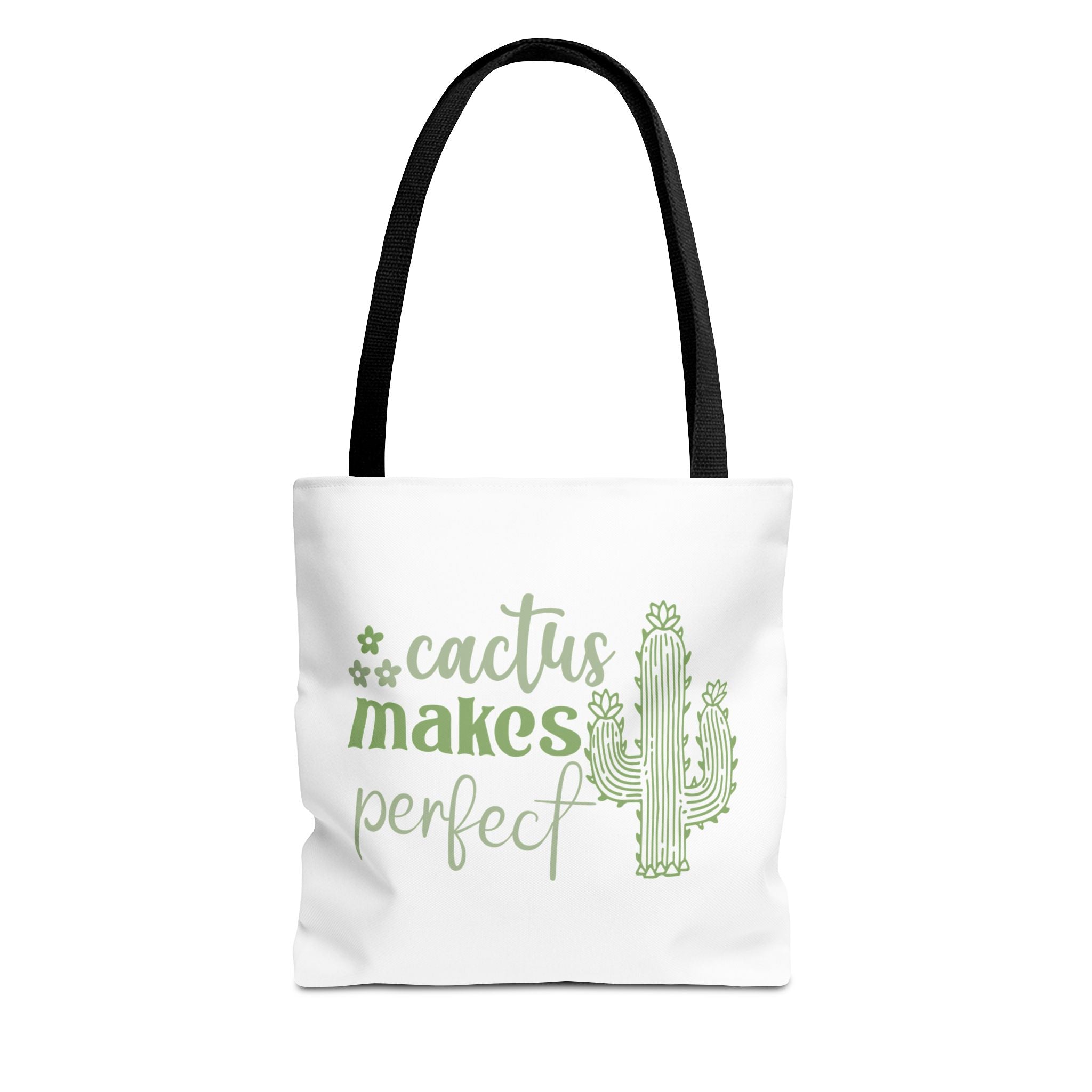 Cactus Makes Perfect Tote Bag | cactus illustration, green script