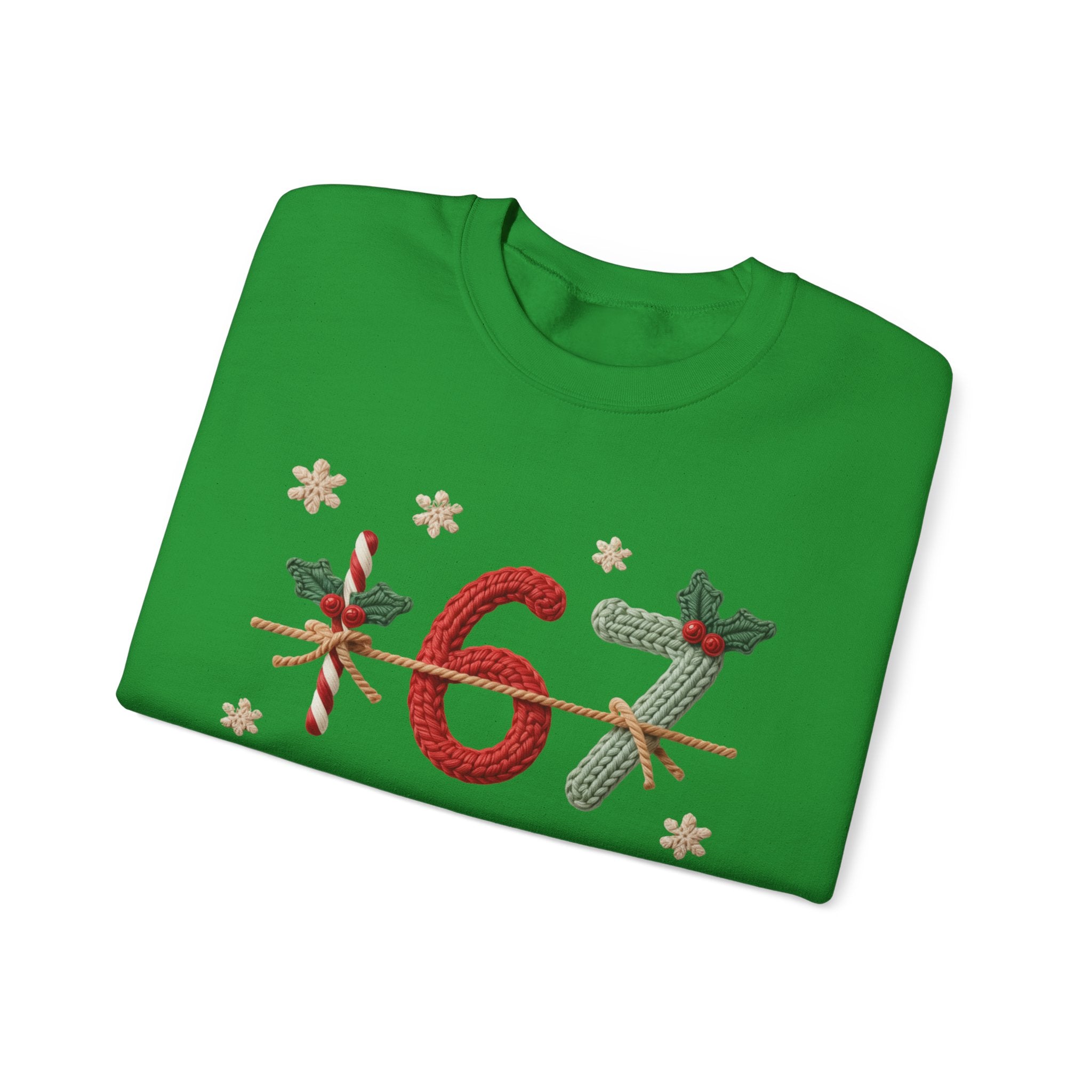 67 Christmas Sweatshirt | Holiday Candy Cane Ornament Design