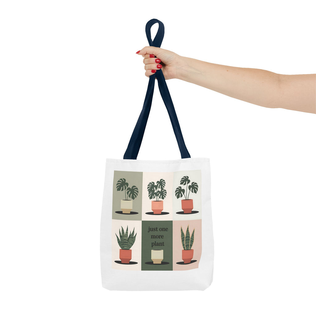 Just One More Plant Tote Bag | Indoor Plant Illustration, Potted Plant Pattern
