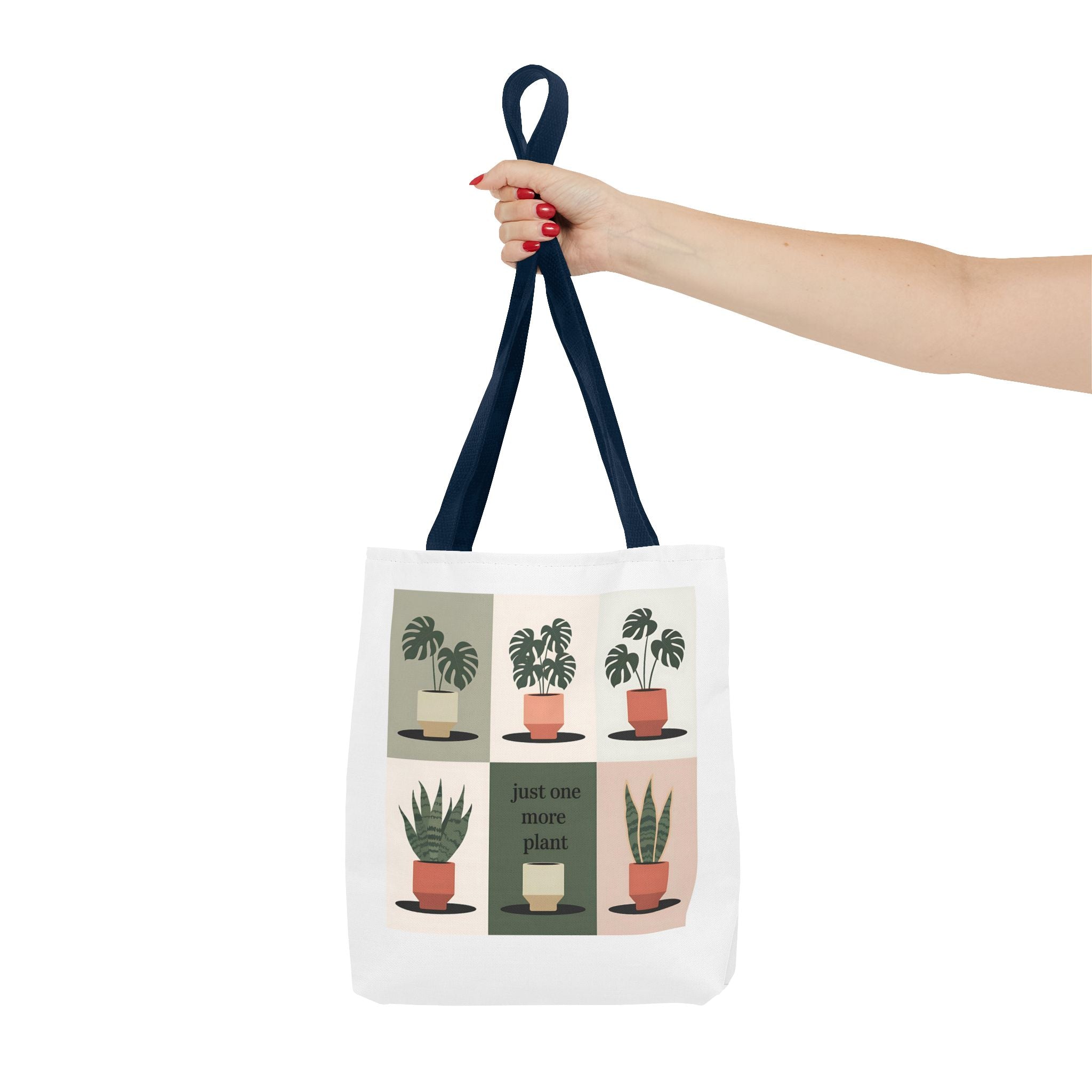Just One More Plant Tote Bag | Indoor Plant Illustration, Potted Plant Pattern