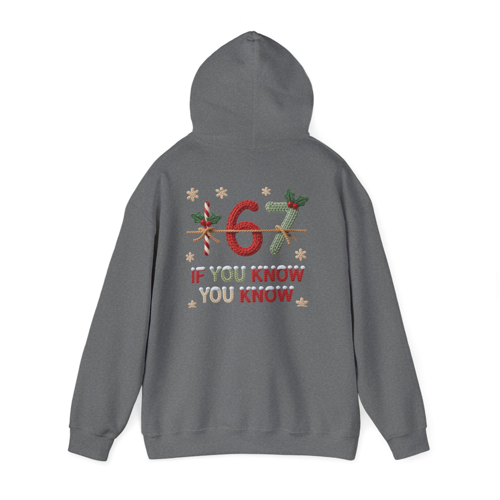 67 Christmas Hoodie | Christmas plaid numbers, holiday sweater design