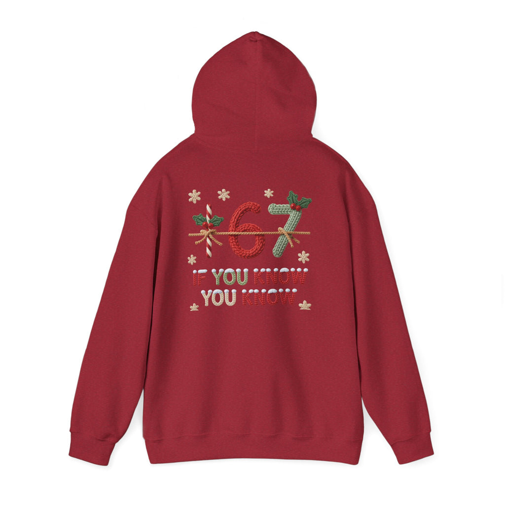 67 Christmas Hoodie | Christmas plaid numbers, holiday sweater design
