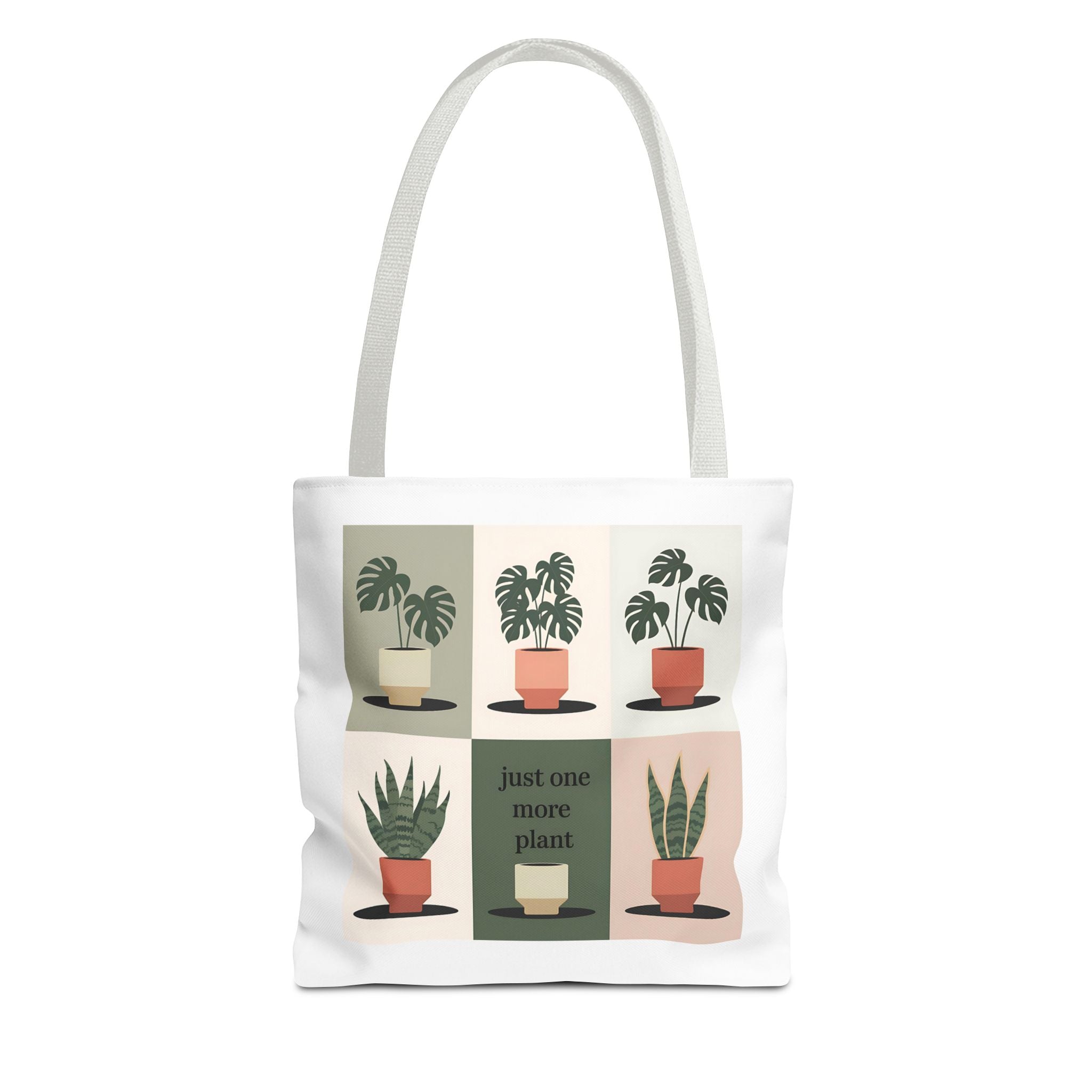 Just One More Plant Tote Bag | Indoor Plant Illustration, Potted Plant Pattern