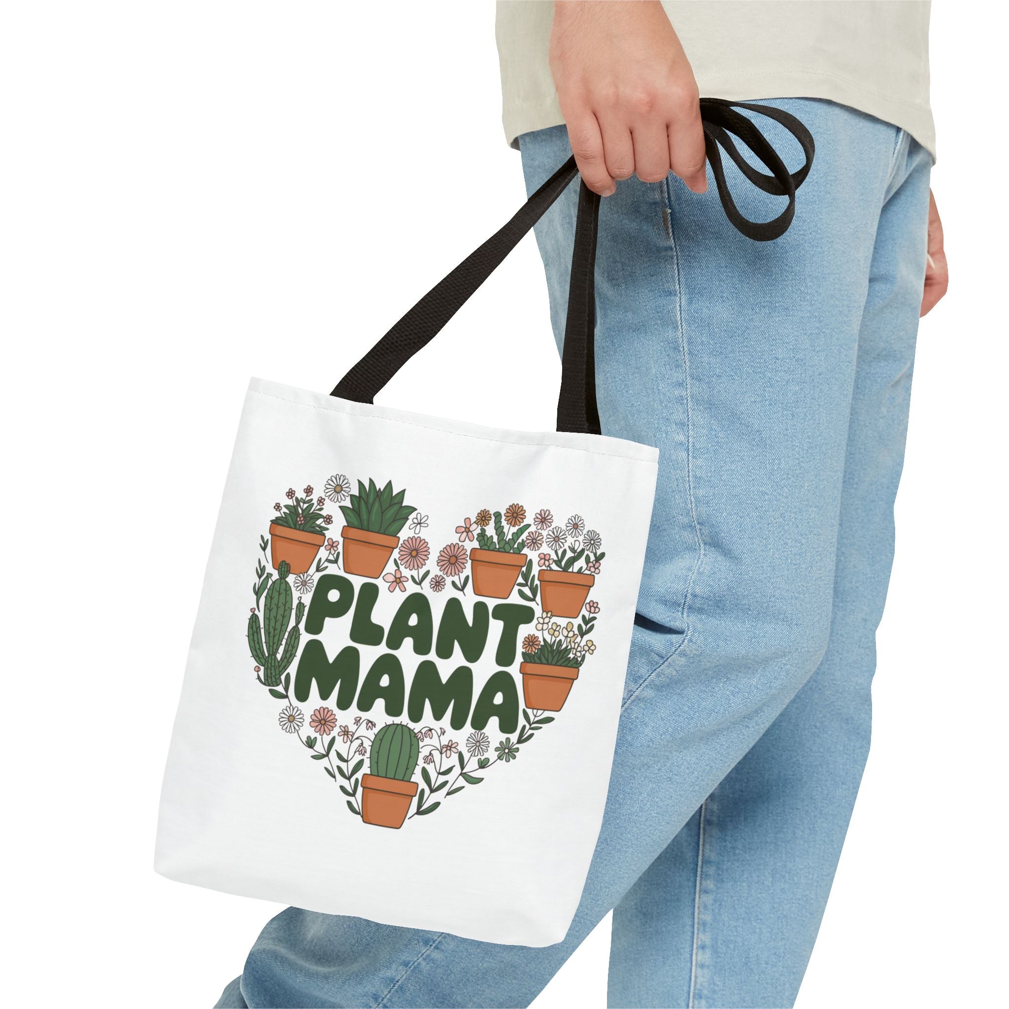 Plant Mama heart of potted succulents Tote Bag | botanical plant lover