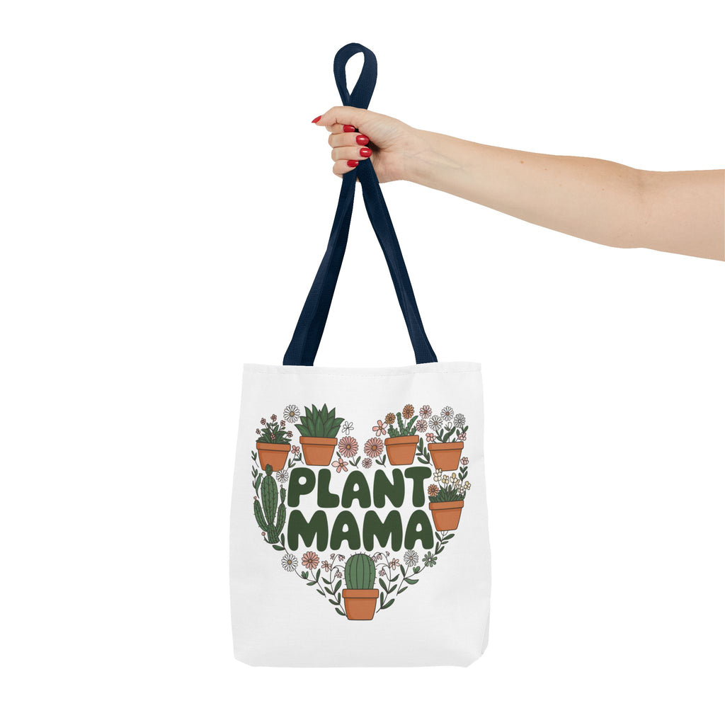 Plant Mama Tote Bag | Heart of Potted Plants, Cactus, Succulent Illustration