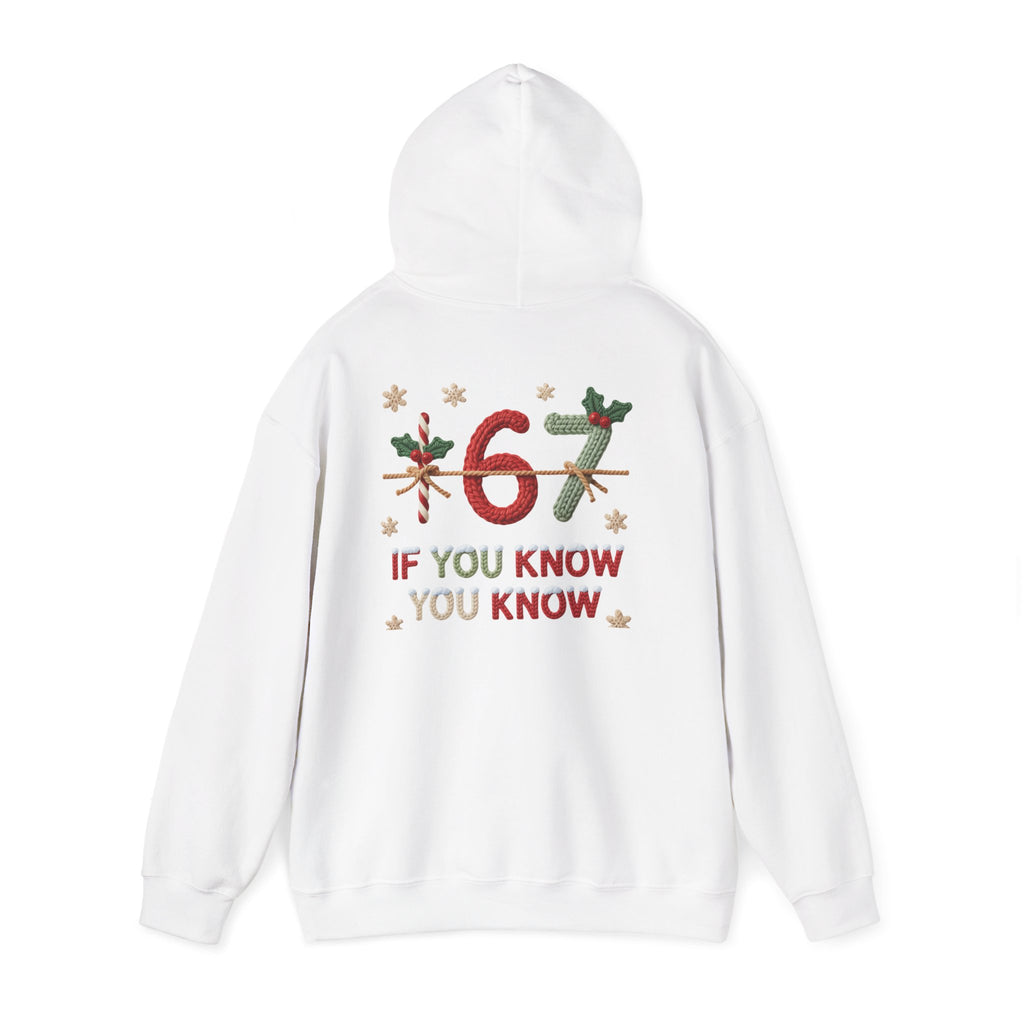 67 Christmas Hoodie | Christmas plaid numbers, holiday sweater design