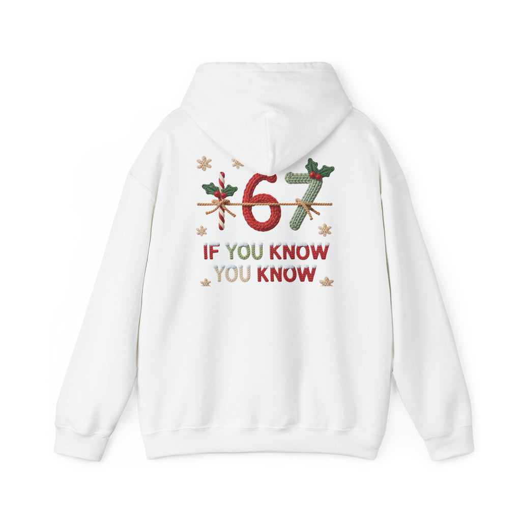 67 Christmas Hoodie | Christmas plaid numbers, holiday sweater design