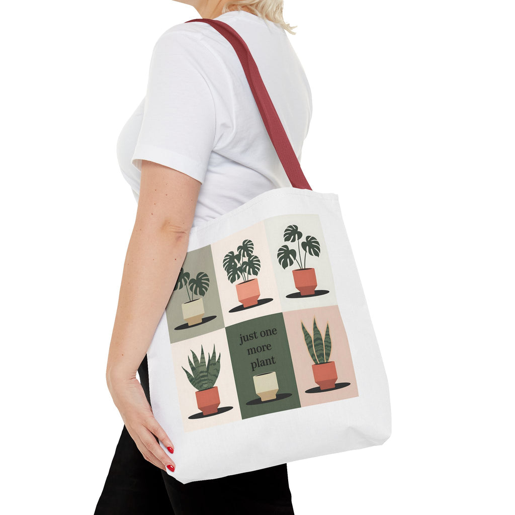 Just One More Plant Tote Bag | Indoor Plant Illustration, Potted Plant Pattern