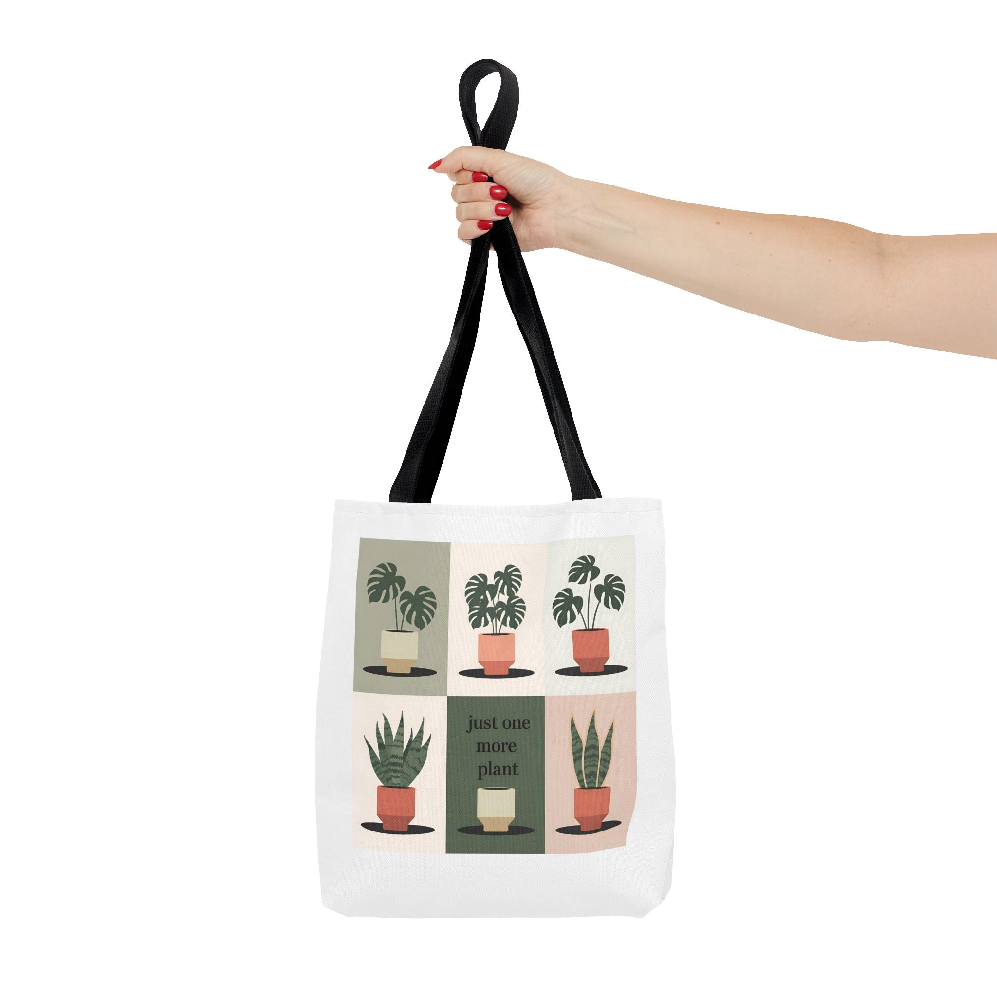 Just One More Plant Tote Bag | Indoor Plant Illustration, Potted Plant Pattern