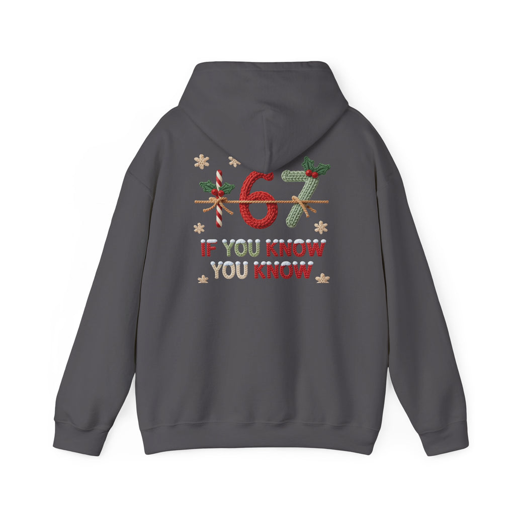 67 Christmas Hoodie | Christmas plaid numbers, holiday sweater design