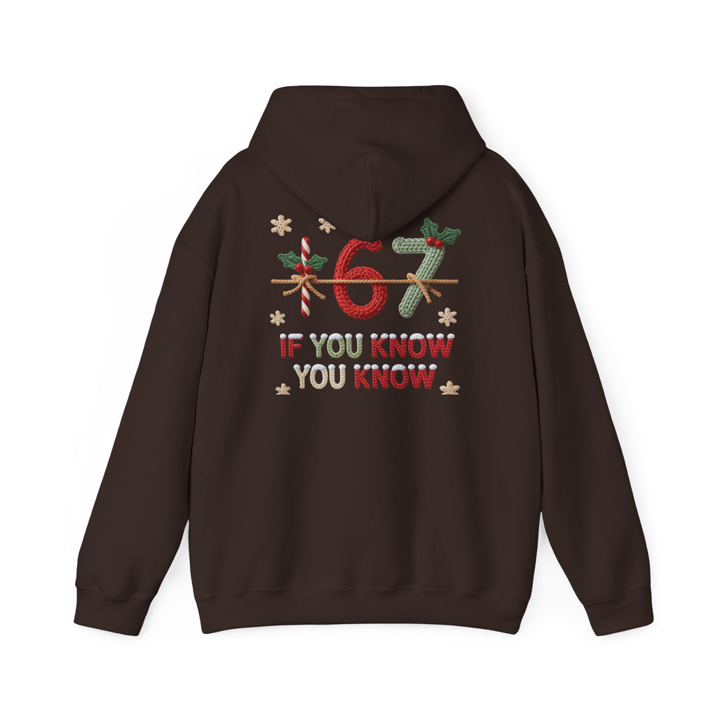 67 Christmas Hoodie | Christmas plaid numbers, holiday sweater design