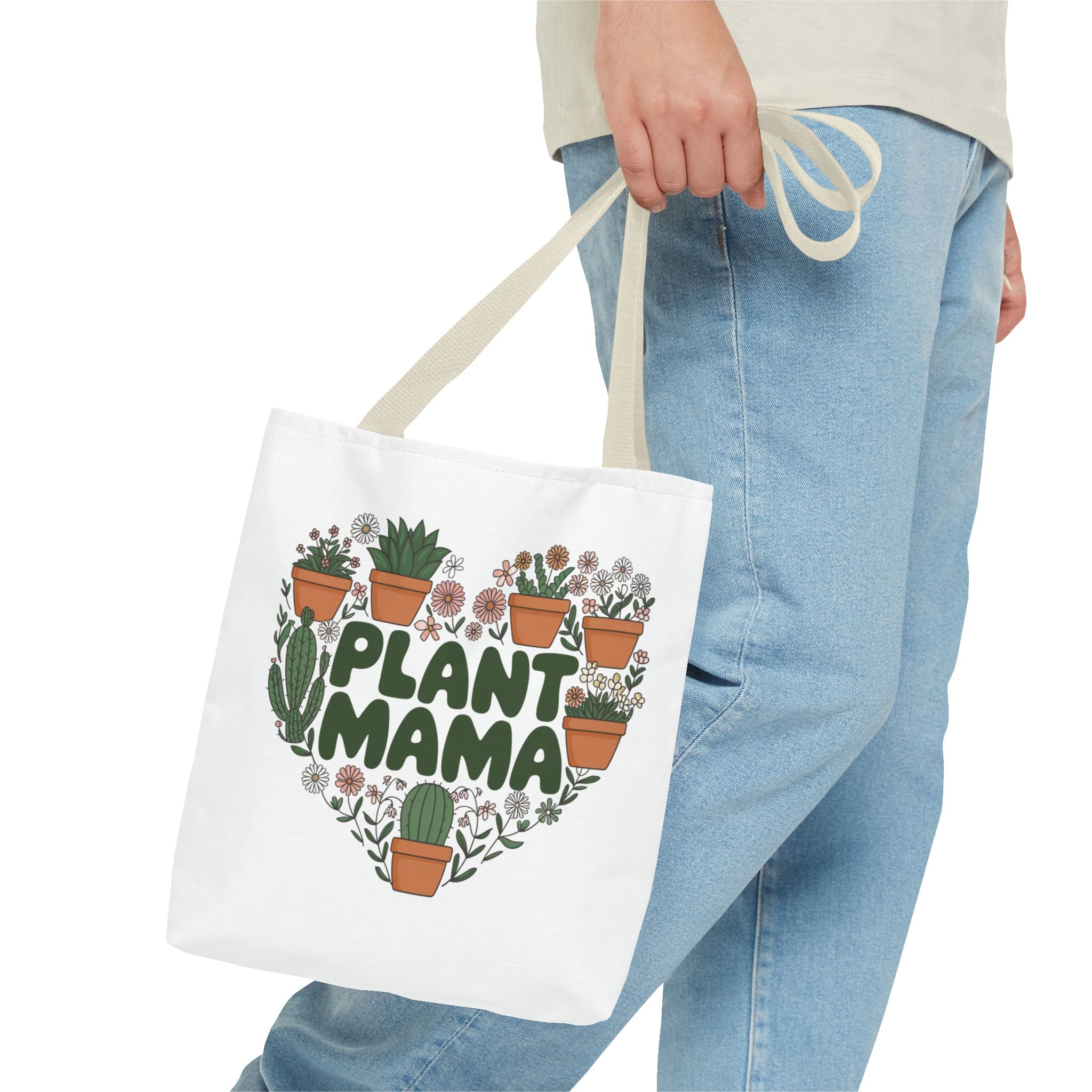 Plant Mama heart of potted succulents Tote Bag | botanical plant lover