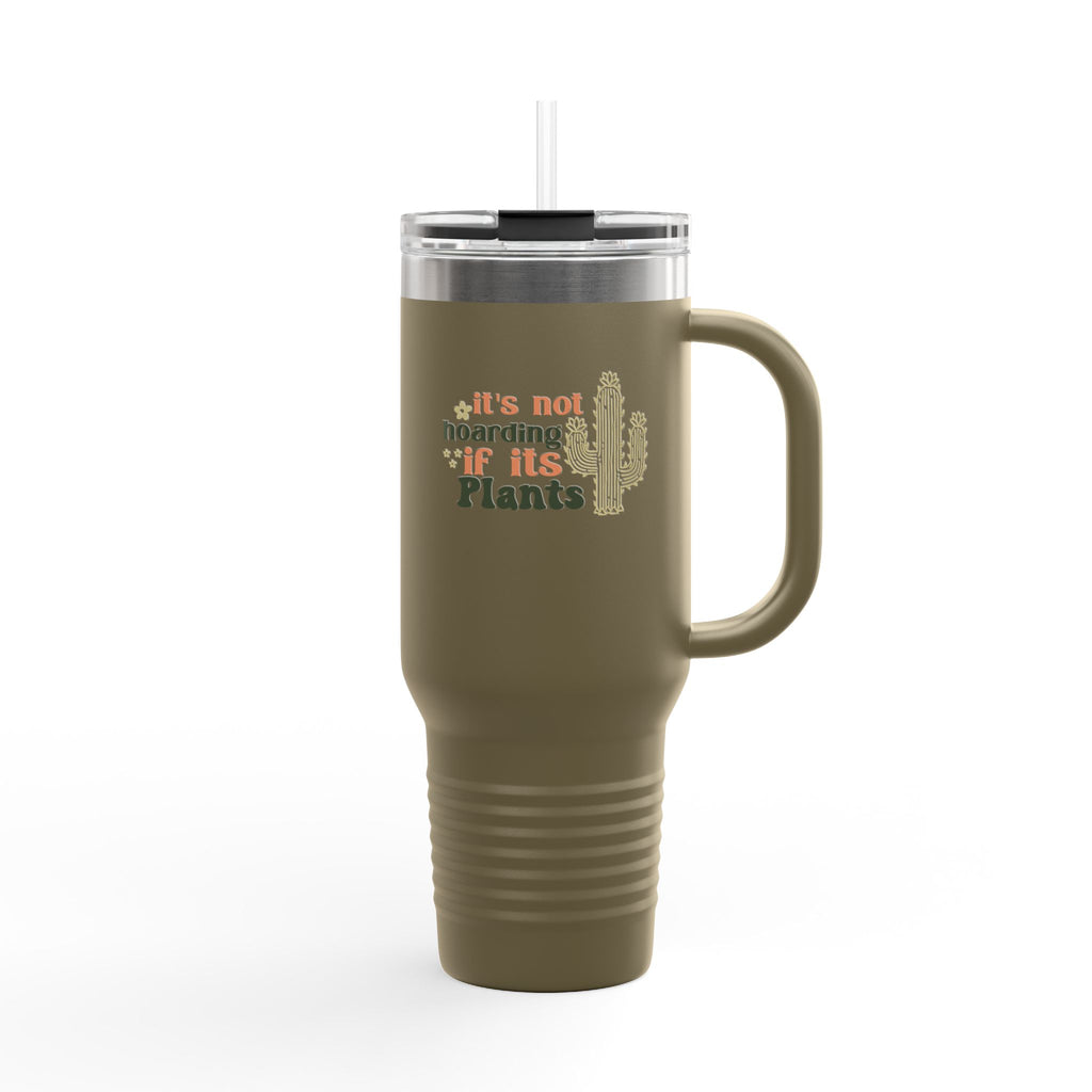 It's Not Hoarding If It's Plants 40oz Travel Mug | Cactus Plant Lover Tumbler