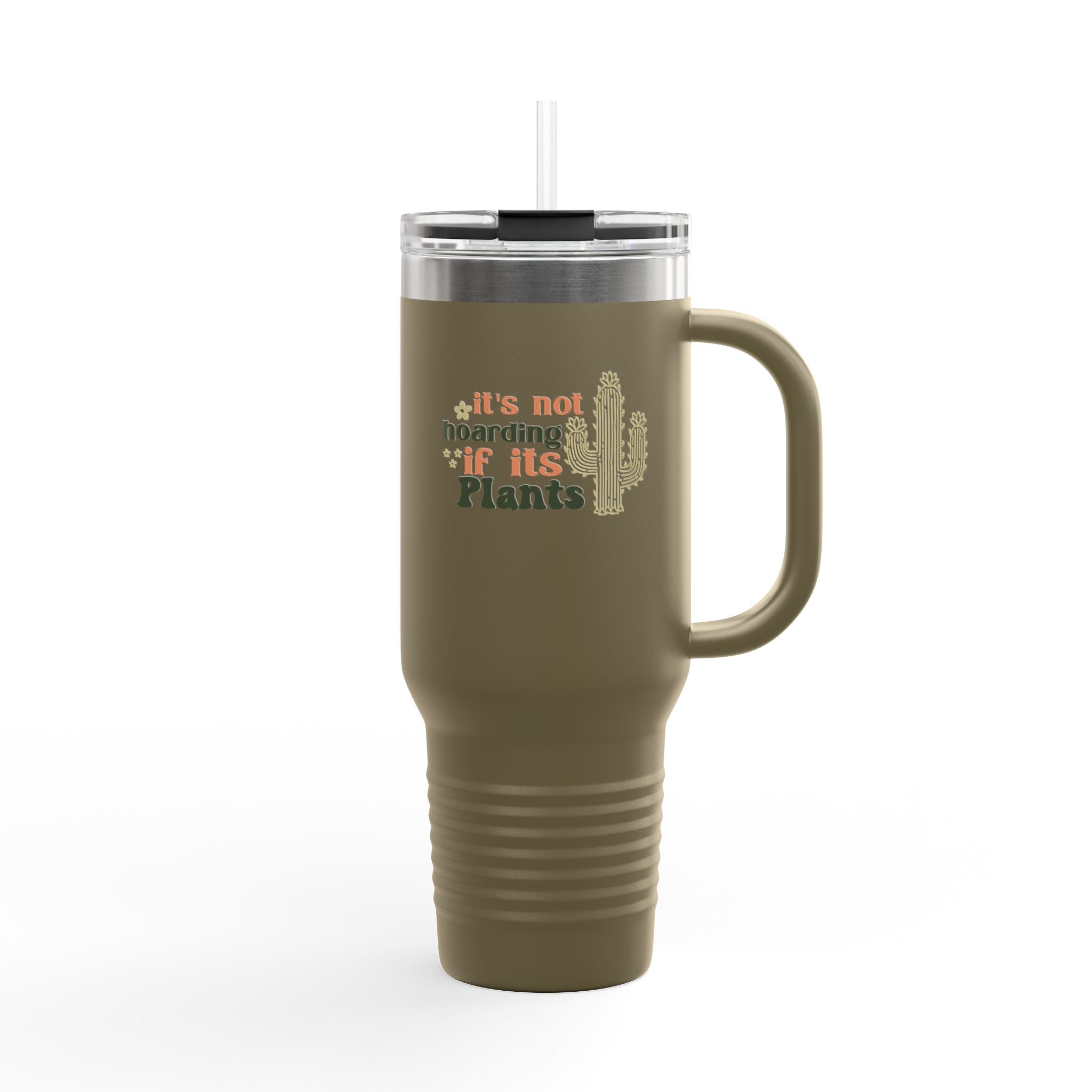 It's Not Hoarding If It's Plants 40oz Travel Mug | Cactus Plant Lover Tumbler