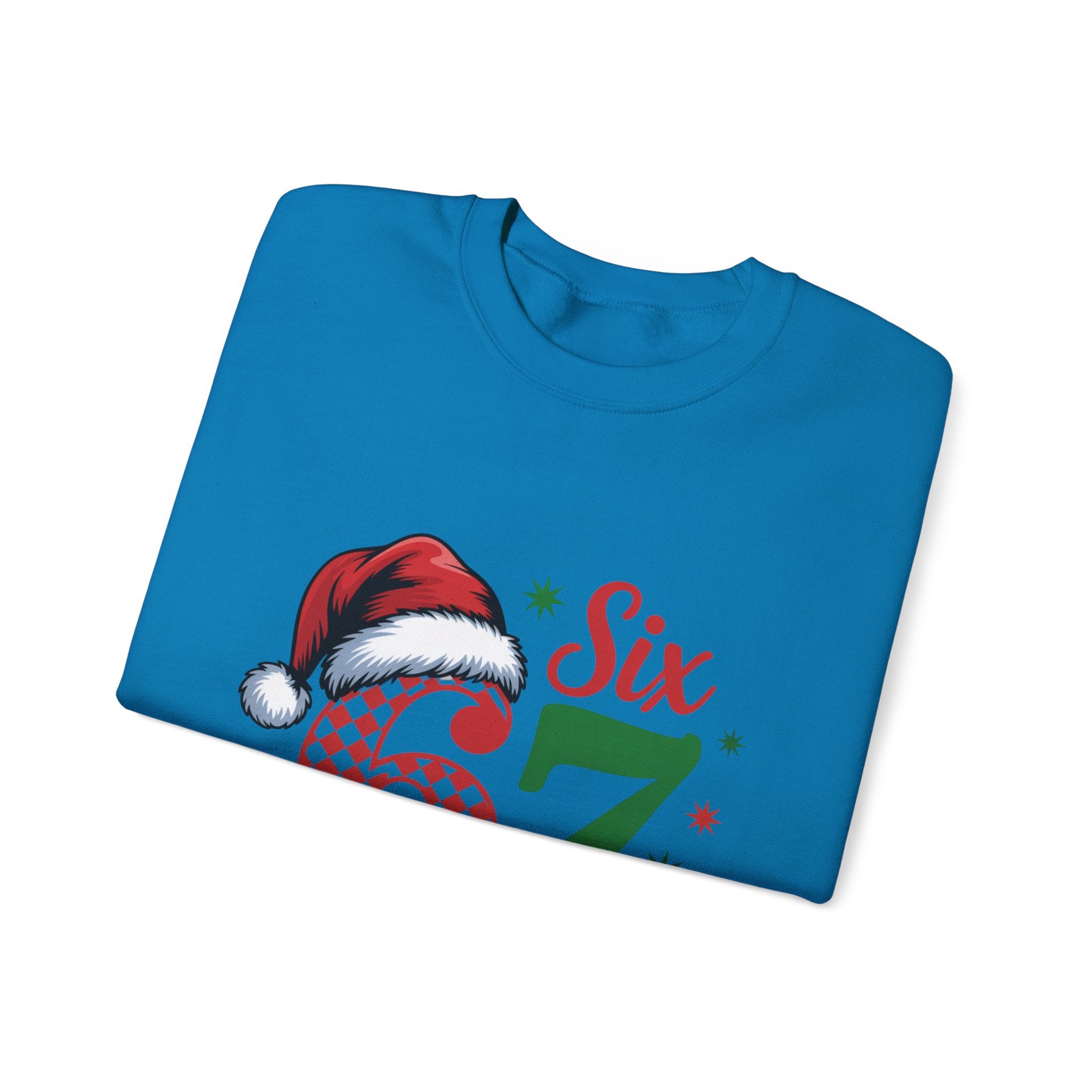 67 Six Seven Christmas number design Sweatshirt | Santa hat holiday sweater style