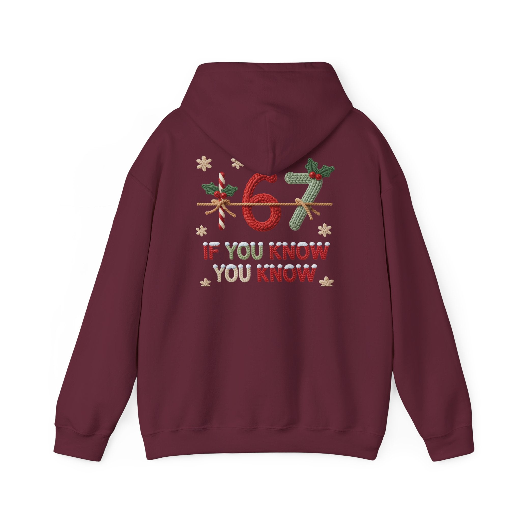 67 Christmas Hoodie | Christmas plaid numbers, holiday sweater design