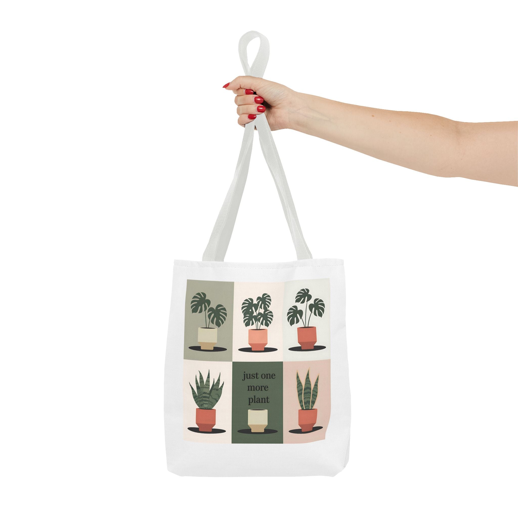 Just One More Plant Tote Bag | Indoor Plant Illustration, Potted Plant Pattern