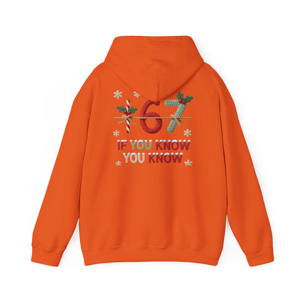 67 Christmas Hoodie | Christmas plaid numbers, holiday sweater design
