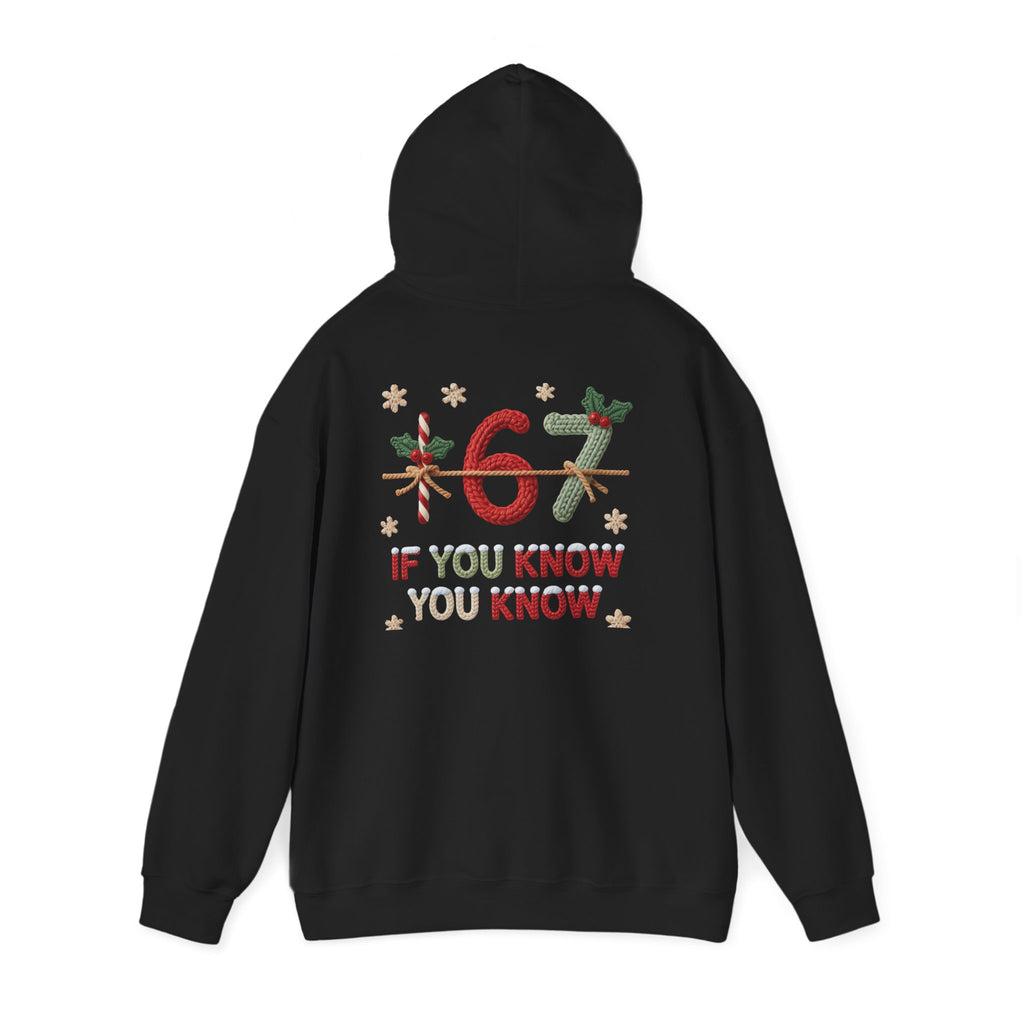 67 Christmas Hoodie | Christmas plaid numbers, holiday sweater design