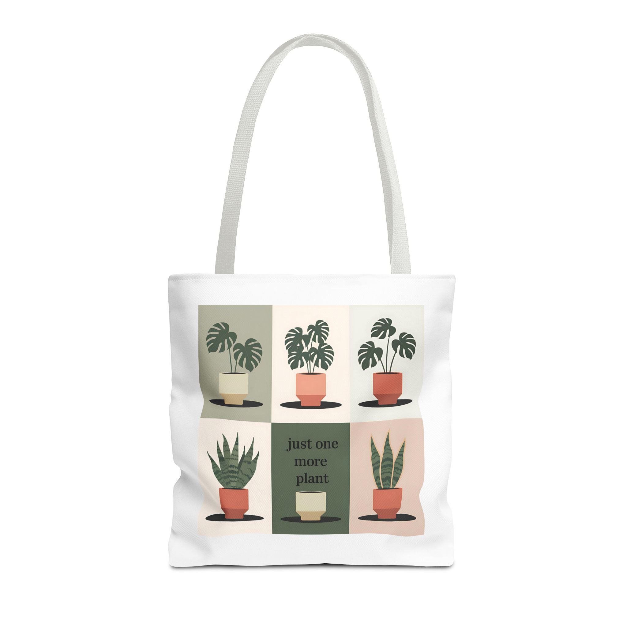 Just One More Plant Tote Bag | Indoor Plant Illustration, Potted Plant Pattern