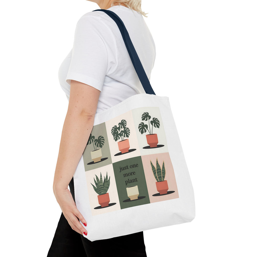 Just One More Plant Tote Bag | Indoor Plant Illustration, Potted Plant Pattern