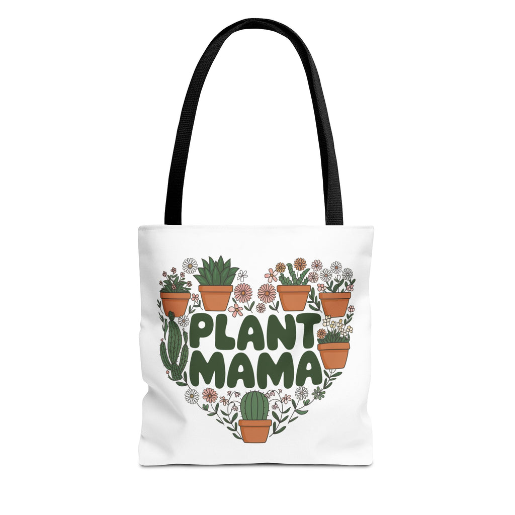 Plant Mama Tote Bag | Heart of Potted Plants, Cactus, Succulent Illustration