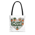 Plant Mama Tote Bag | Heart of Potted Plants, Cactus, Succulent Illustration