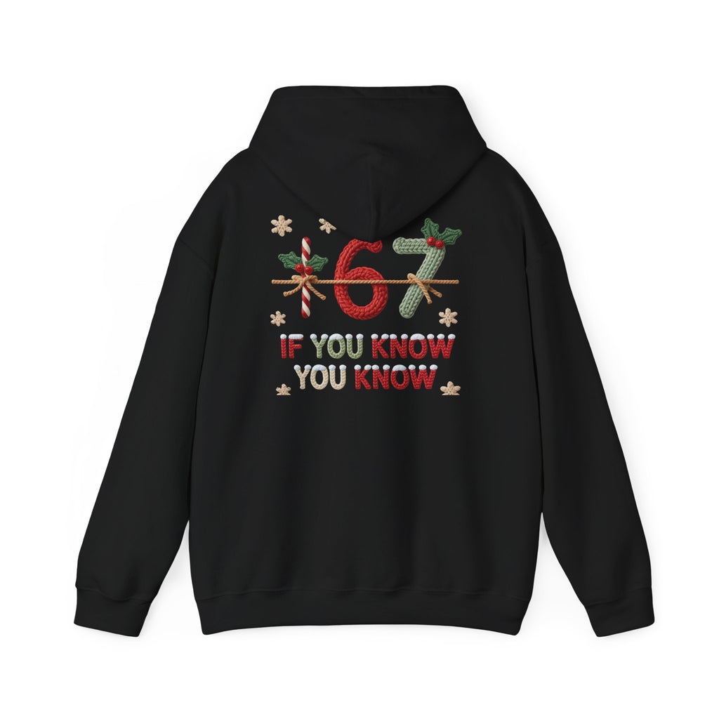 67 Christmas Hoodie | Christmas plaid numbers, holiday sweater design