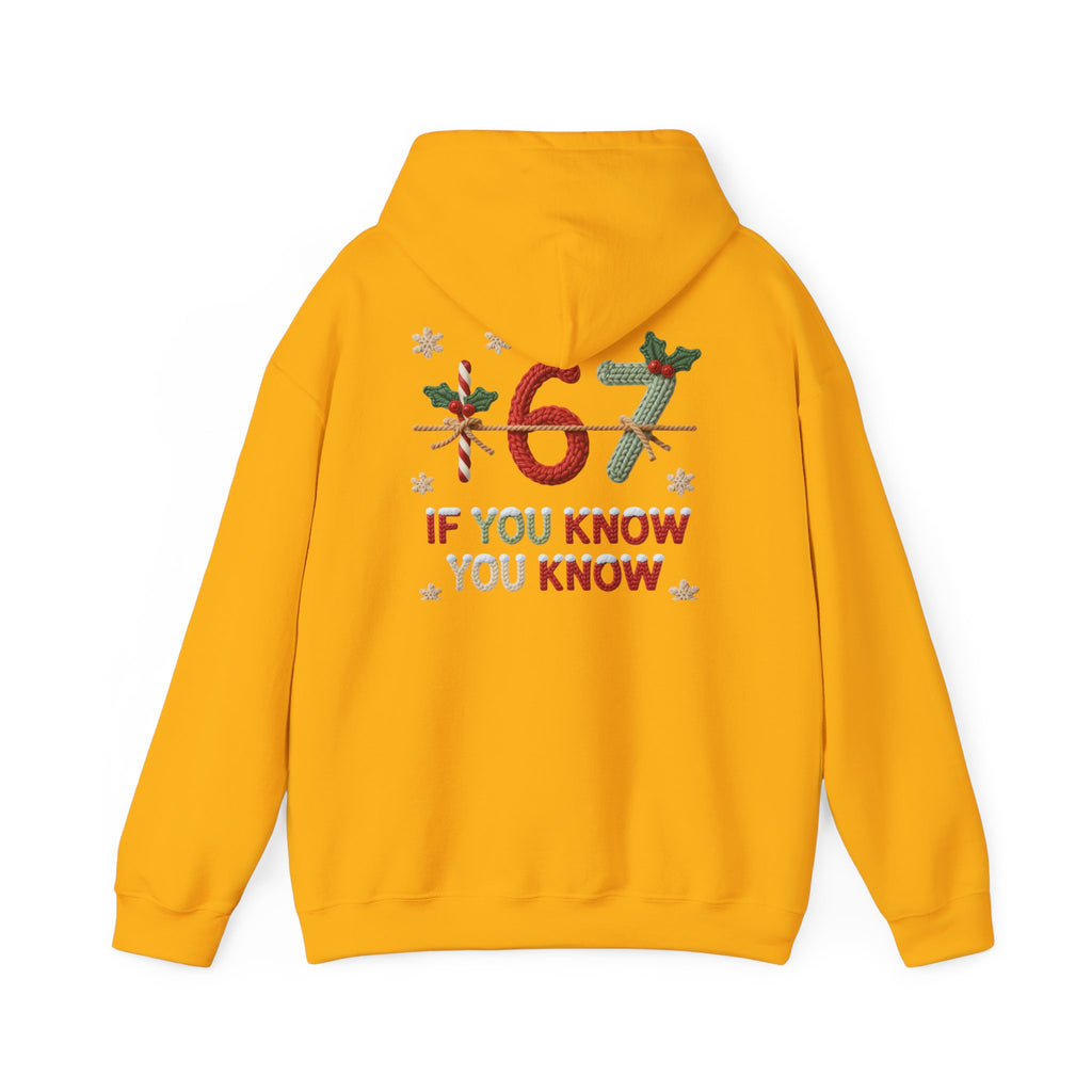 67 Christmas Hoodie | Christmas plaid numbers, holiday sweater design