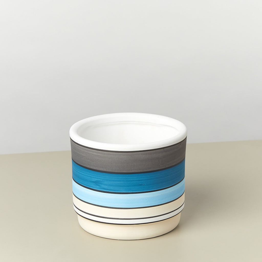 Polychrome Cylinder Pot - 5.5 Inch