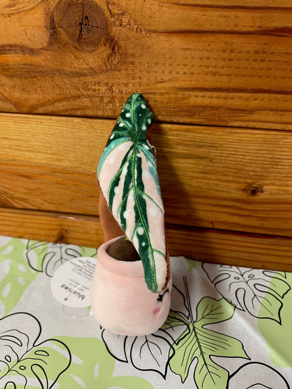 Begonia Variegated Maculata Plush Keychain